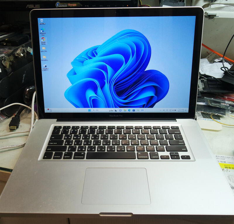 簡單測試可開機進入Win11上網MacBook Pro 2013當故障零件機賣頂級四核芯i7-3615QM 無記憶體無硬