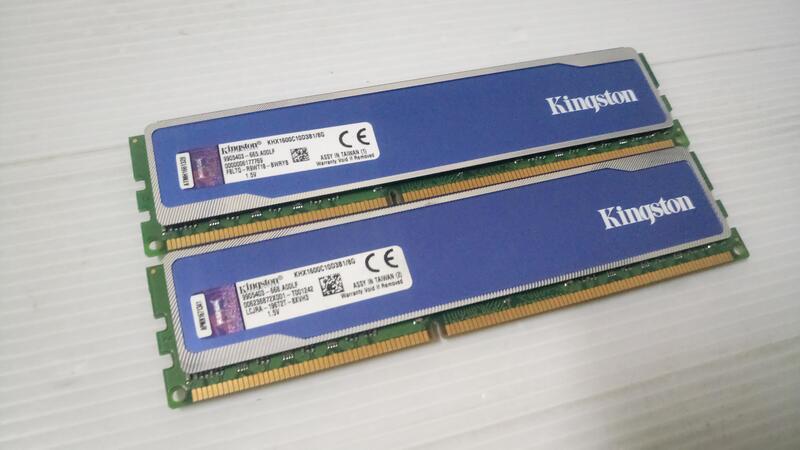 金士頓  記憶體DDR3 1600 / 8G *2支共16G ~~2支合售600元