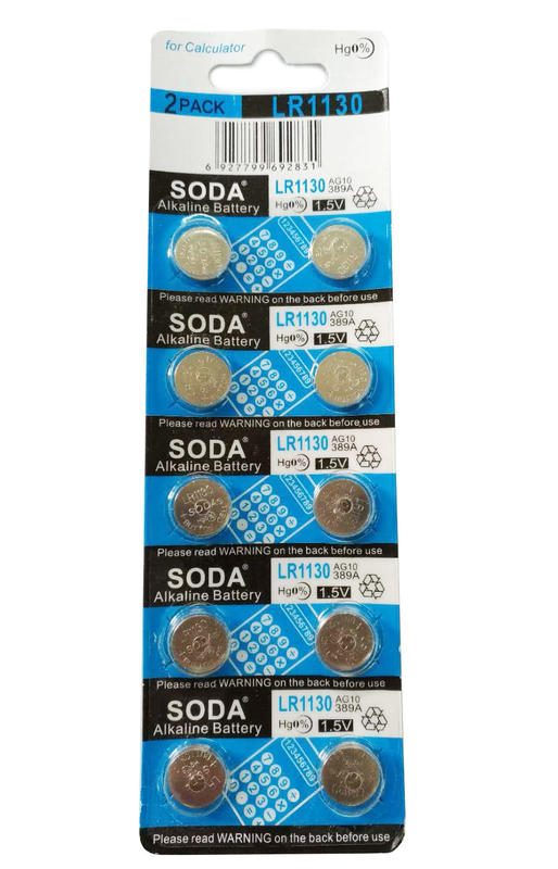 [IOTGOGO商城] SODA AG10 1.5V LR1130 水銀電池 鈕扣電池 一顆