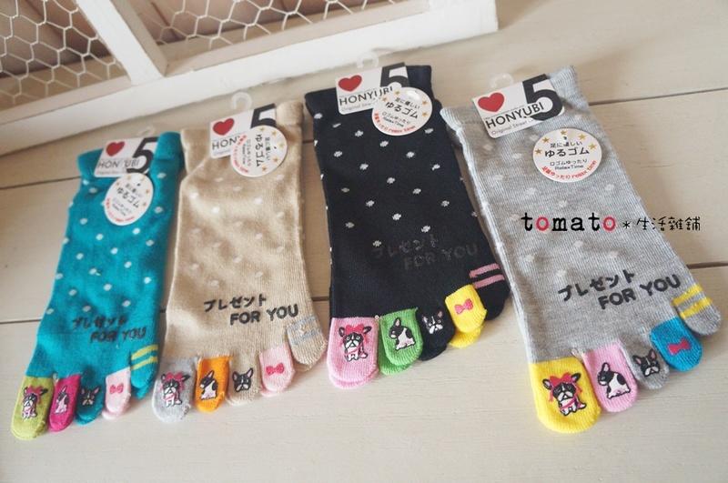 ˙ＴＯＭＡＴＯ生活雜鋪˙日本進口雜貨療癒法鬥送禮物點點圖樣五指襪 健康襪組 (現貨+預購)