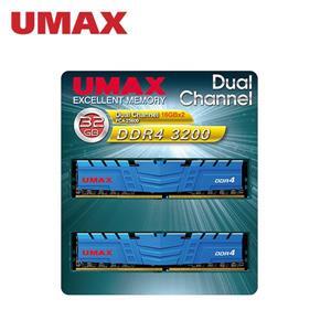 含發票UMAX D4 3200/32G (16G*2)雙通道RAM(含散熱片)      UMAX D4 3200/32