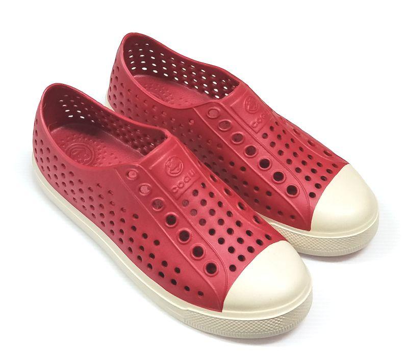 COQUI 透氣排水休閒鞋 洞洞鞋 中段 紅