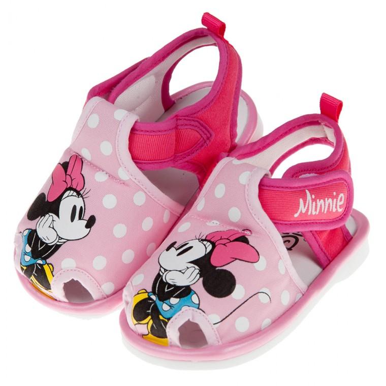 童鞋(13~15公分)Disney迪士尼米妮桃粉寶寶嗶嗶涼鞋D9C324H