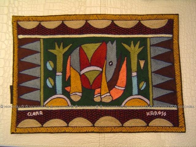☆MOOMBA☆ South Africa 南非 KAROSS 品牌 手工 繡花 動物 花卉 刺繡 厚 布質 餐墊 HAND EMBROIDER PADDED PLACEMATS #760