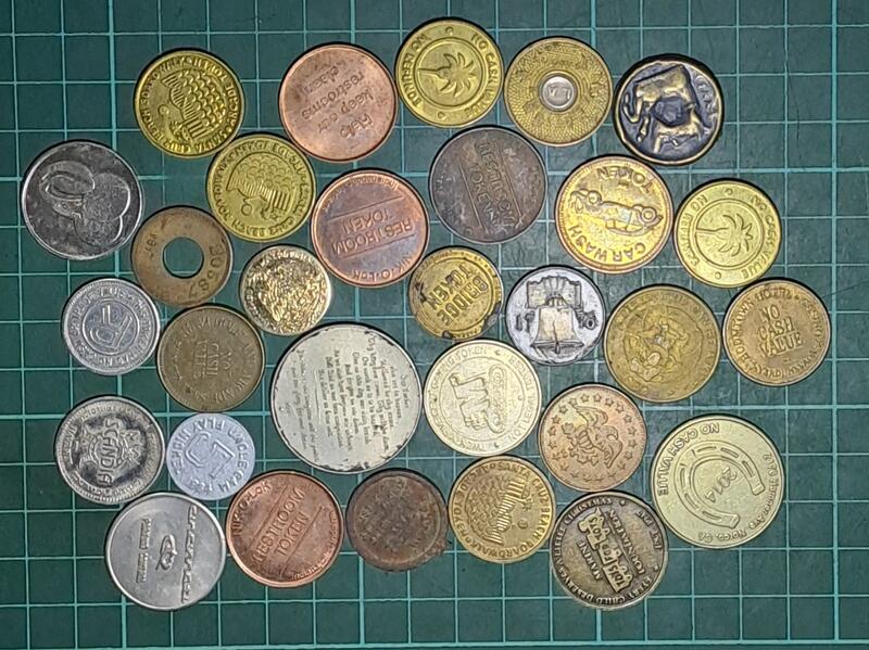 外國代幣30枚  各式代幣 紀念章 代幣  T01