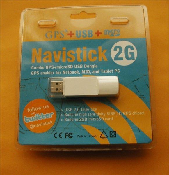 2GB 隨身碟 + SiRF III 高感度GPS 接收器 (二合一 USB 介面, 白色) Navistick 2G