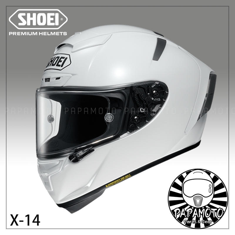 【趴趴騎士】SHOEI X14 全罩安全帽 亮白 ( X-14 X-Fourteen SNELL 賽車等級