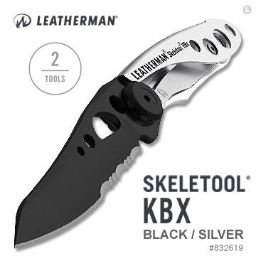 【電筒魔】原廠保固 公司貨 Leatherman SKELETOOL KBX 黑銀款 半齒 半刃 折刀 #832619