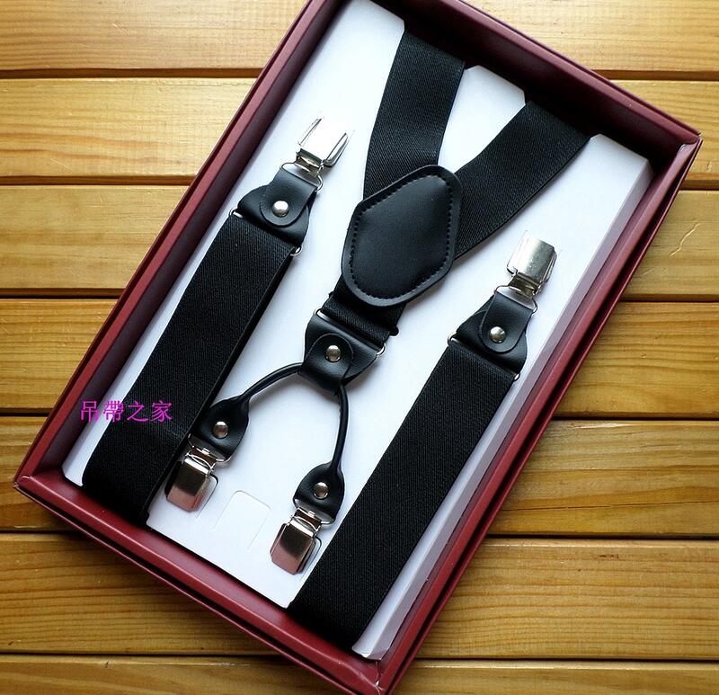 純黑色高級4 夾吊帶3.5X120cm,真皮加長款,現貨1色, 送禮自用,-吊帶之家- #C357A
