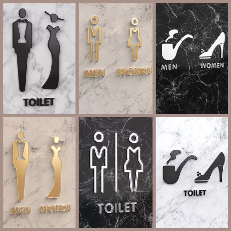大尺寸鏤空人物款男女廁所標示牌 指示牌 歡迎牌 商業空間 開店必備 無障礙設施 無障礙廁所