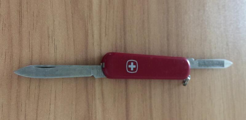 早期 無盒 全新 Wenger 酒紅色瑞士刀 2用 Swiss Army knife
