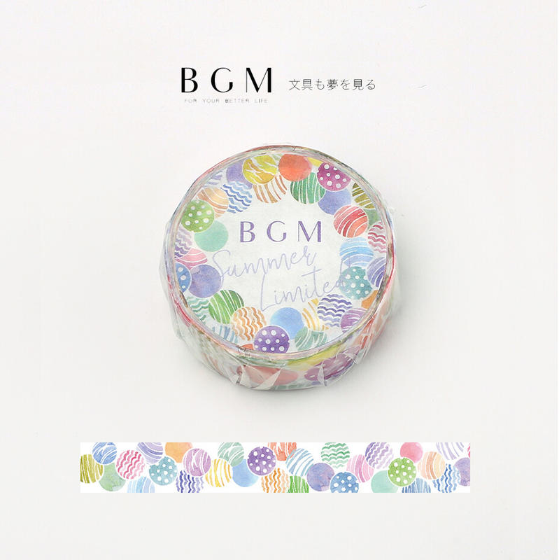 【莫莫日貨】2020 夏季限定 新品 日本進口 BGM 紙膠帶 和紙膠帶 - 祭典水球 SPLN012