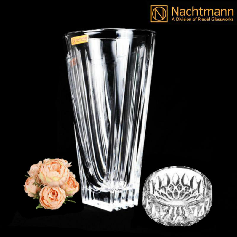 超取免運～德【Nachtmann】Art Deco 藝術水晶玻璃花瓶(28cm)+ 奧利安水晶缽(12cm開胃菜缽)*1