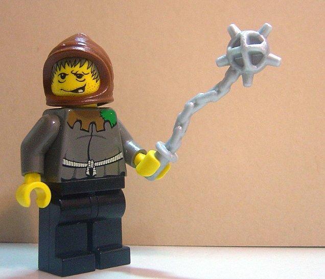 【LEGO樂高】城堡武士系列武器 淺珍珠灰色 流星槌 鏈球