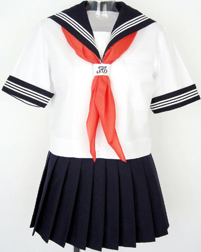 【嚴選日本高校水手服代購】School Pearl 日本製女生白色短袖水手服制服上衣(側開式A尺寸)