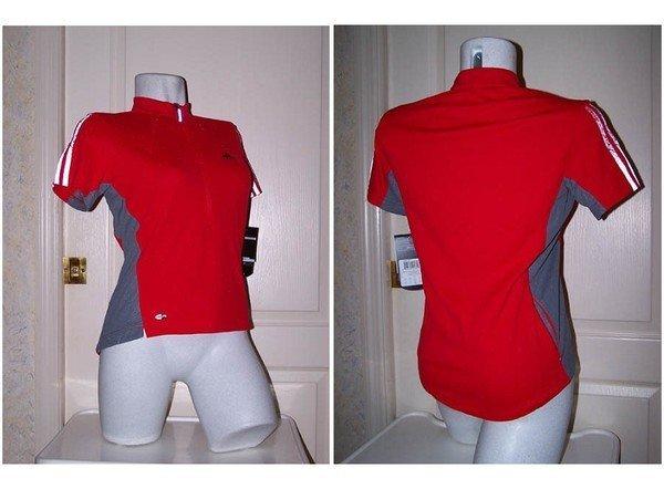 Adidas全新女性短袖車衣(紅色) M