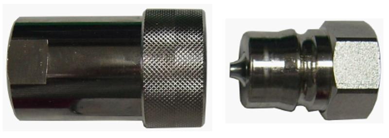 日規Nitto HSP型 閥針型 材質:鐵 雙閉式液壓快速接頭 1/2”主體 X 1/2” BSPT內牙 公母接頭1組