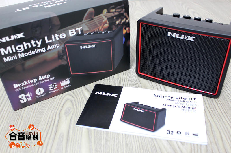 ＊合音樂器＊免運全新 NUX Mighty Lite BT 電吉他音箱、內建鼓機節奏、電池供電、藍芽