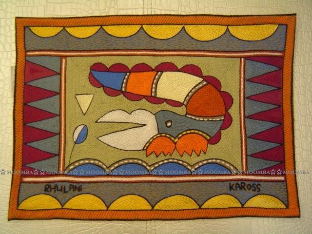 ☆MOOMBA☆ South Africa 南非 KAROSS 品牌 手工 繡花 動物 花卉 刺繡 厚 布質 餐墊 HAND EMBROIDER PADDED PLACEMATS #771