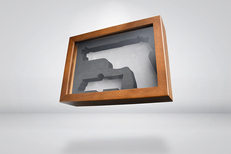 2館 經典 實木 M92 手槍 展示盒 ( M9A1 M9 手槍玻璃視窗槍盒木盒槍箱BB槍BB彈玩具槍短槍CO2槍
