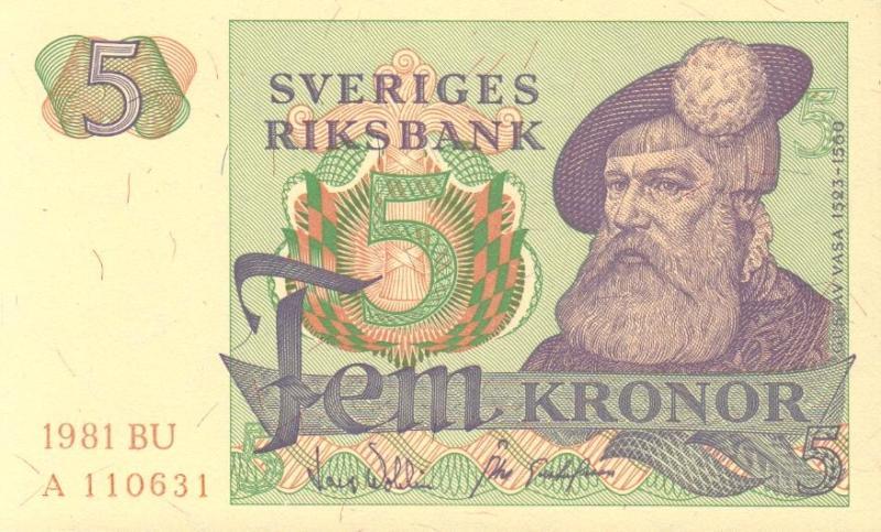 瑞典-1981年5元