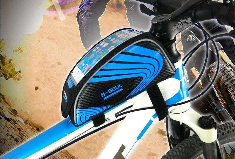 【JC網購】 自行車 5.5吋碳纖紋手機觸控包 【上管包 車前包 座墊包】 /腳踏車/單車/運動 車樑包 車管包 車把包