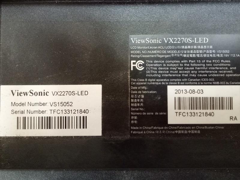 【軒林數位科技】ViewSonic 優派 VX2270S-LED 拆機  零件拆賣 #L012
