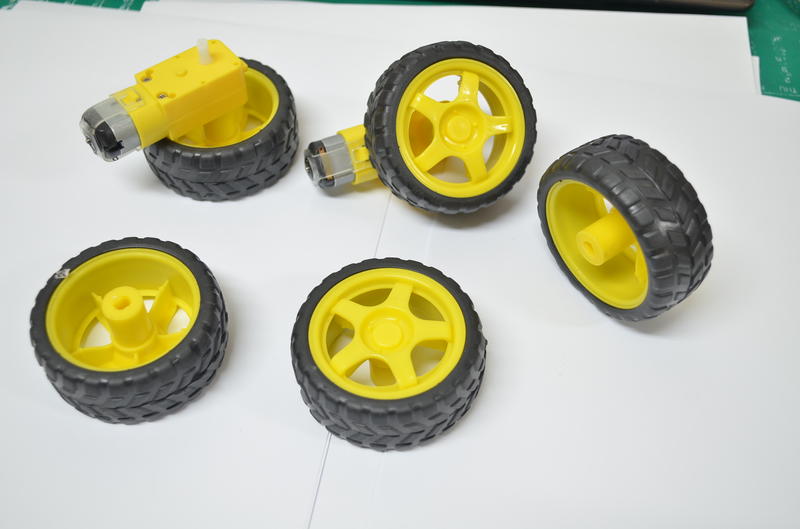 TT馬達輪胎 智能小車  橡膠車輪 機器人 底盤輪子 Arduino 直流減速馬達專用【066】