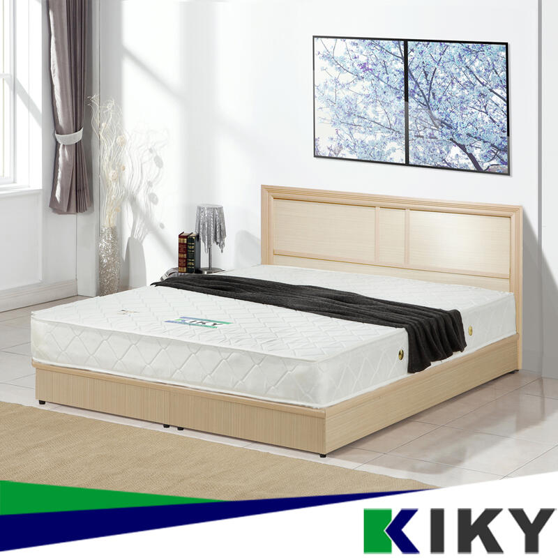 【床組】堅固六分床板│凱莉-木色超值床架組-雙人加大6尺(床頭片+六分板床底) 床板【KIKY】台灣自有品牌