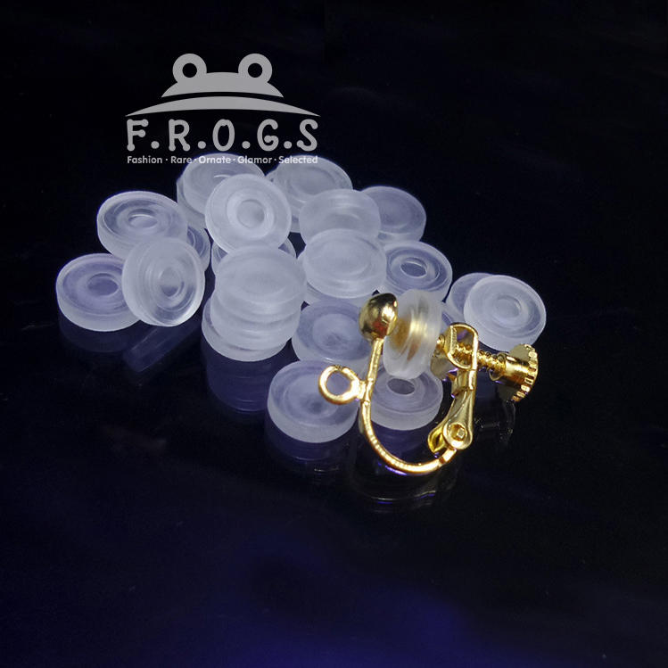 F.R.O.G.S A09094無痛耳墊-螺旋夾4mm專用-耳釘轉換器夾式耳環耳夾耳釦改夾神器耳夾轉換器DIY(現貨)