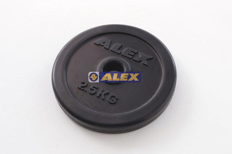 (布丁體育)ALEX A-1903 包膠槓片(2.5KG/片) 5KG/對 另賣 滾輪 伏地挺架 健腹輪 重訓手套 啞鈴