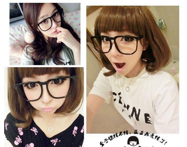 韓國大框造型眼鏡框眼鏡時尚復古平光鏡 男女適用