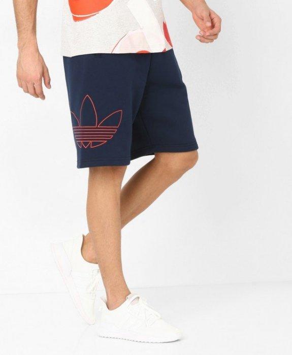 9527 6折 Adidas Outline Shorts DV3273 深藍 藍橘 棉褲 短褲