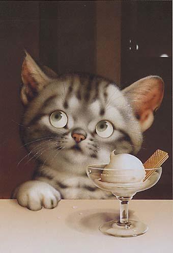 26-047 絕版300片日本正版拼圖 Makoto 村松誠 貓 CAT 冰淇淋