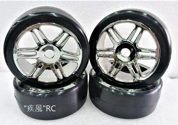 "疾風"RC 1/8 油車/電車用 甩尾胎框組(電鍍框--限量版)17mm 六角輪座