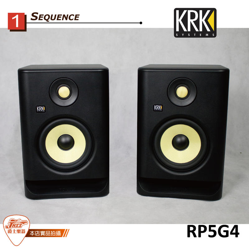 【爵士樂器】公司貨 KRK ROKIT 5 G4  全新四代 RP5G4  五吋 黑色 主動式 監聽喇叭 (一對)