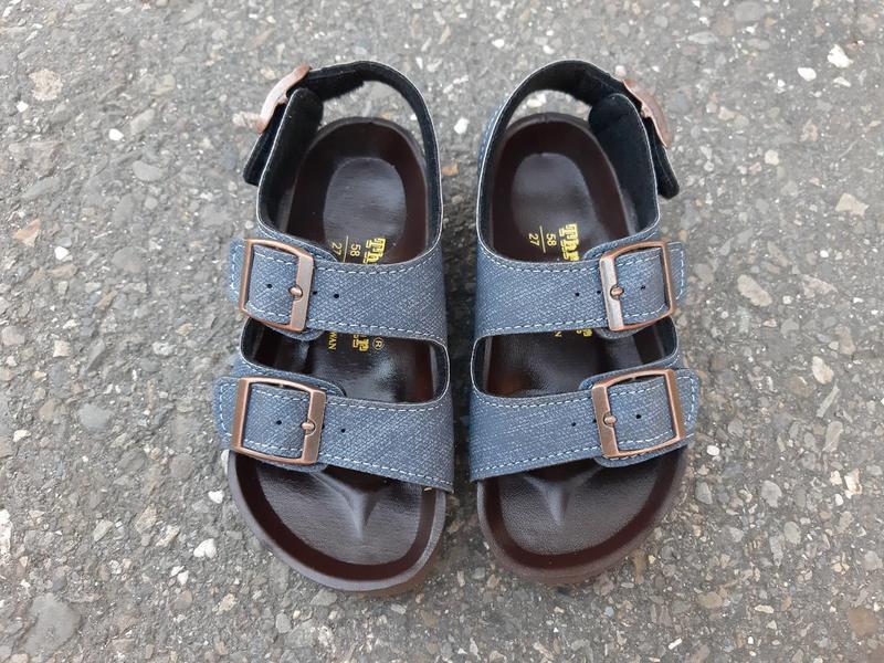 GIACOO腳谷- 孩童涼鞋款-3113 藍麻  MADE IN TAIWAN 非勃肯鞋【免運費】