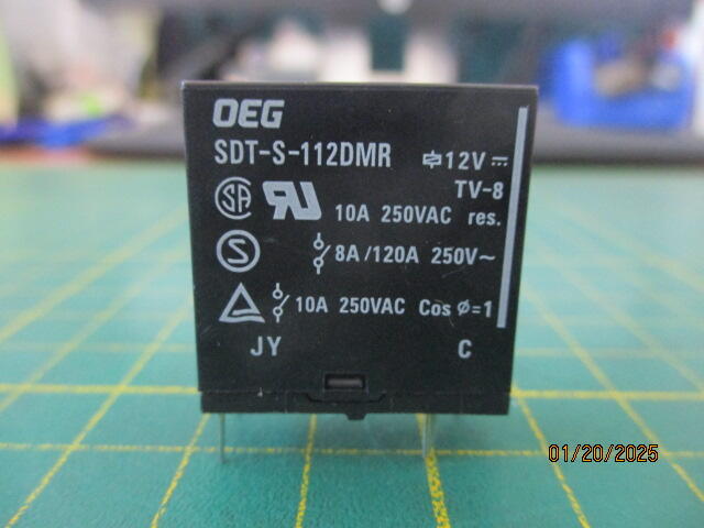 5 Pezzi Relè Di Alimentazione SDT-S-112DMR 10A 12V OEG - Originali Nuovi