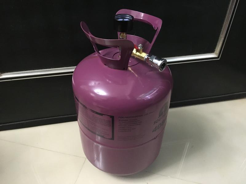 可攜式儲氣桶/風桶-- 408A( 深紫色 ) 冷媒桶 改裝--空壓桶((含壓力表))