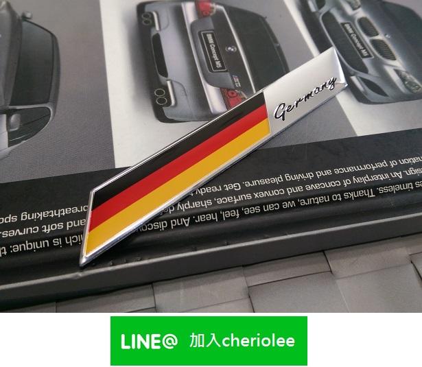德國旗 GERMANY 鋁合金貼標 BMW M-BENZ AUDI OPEL VOLKSWAGEN PORSCHE