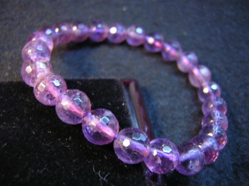 【采鑫坊】AAA級紫水晶手鍊~鑽石切割款7.5mm《直購品》~24