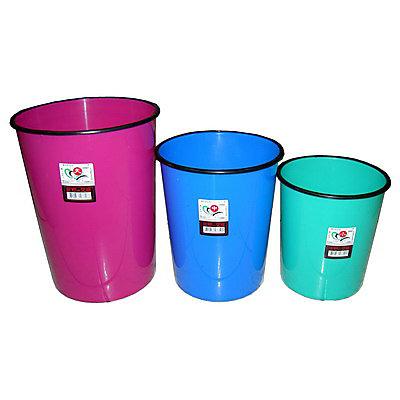 【文具通】圓型垃圾桶 中 約直徑24x高28cm 顏色隨機出貨 DH000002 