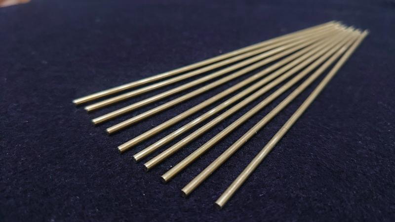 模型 改造 植樁  直徑2mm實心黃銅棒 銅線 (每包10入)