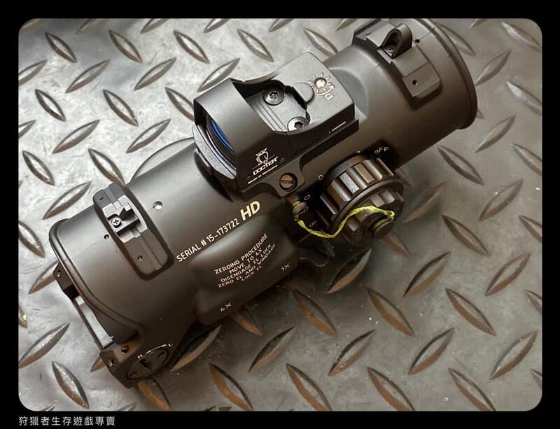 【狩獵者生存專賣】Elcan風格 SOCOM Specter DR 1X 4X HD红光戰術瞄準鏡/火車頭-黑色