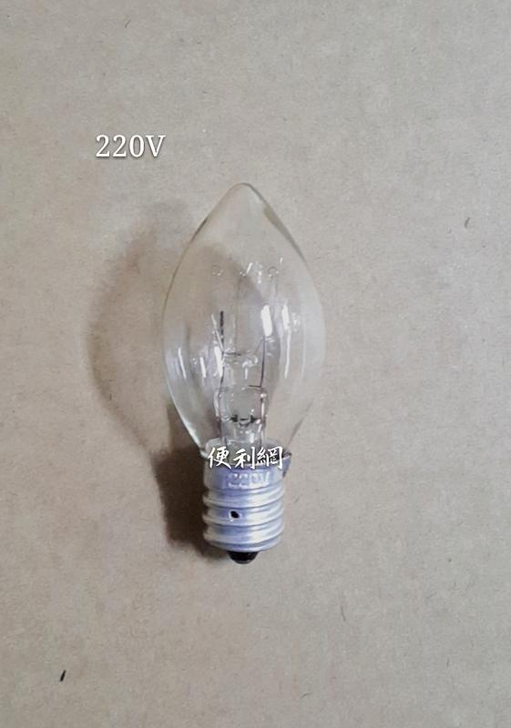 E12 220V  2W 清燈泡 燈泡 單顆賣-【便利網】