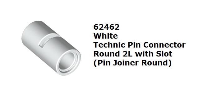 【磚樂】LEGO樂高 62462 6173116 Pin Connector Round 2L 白色連接器