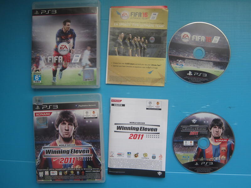 PS3 世界足球競賽: 實況足球 2011中文版   國際足盟大賽 16 FIFA 16 如圖 片況良好..