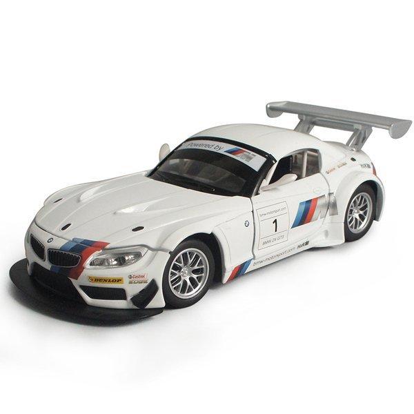 ╭。BoBo媽咪。╮彩珀模型 1:24 BMW Z4 GT3 寶馬 GT3  賽道王者 聲光賽車-現貨白色