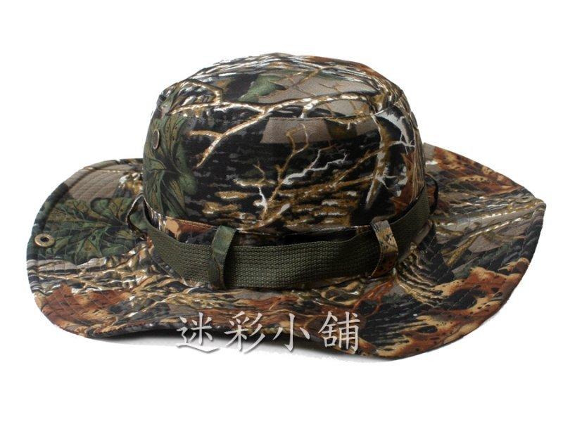 枯葉迷彩大沿帽(頭圍58-60cm) 叢林迷彩帽  圓邊帽 漁夫帽 遮陽帽