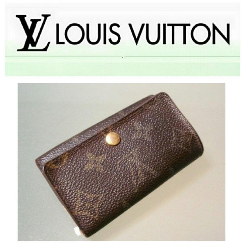 Louise Vuitton 六孔 LV 老花 鑰匙包 皮夾 鑰匙圈 鑰包 匙包 鎖匙 真品$349 1元起標↘有BV